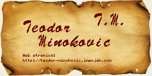Teodor Minoković vizit kartica